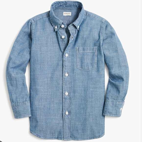 J crew boys chambray long sleeve button down shirt - Picture 1 of 3